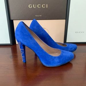 Vince Camuto Blue Suede Pump